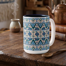 Boho folkkonst Två-Tonad mugg