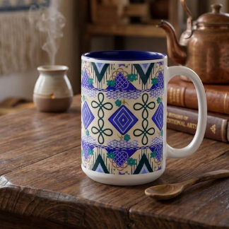 Boho folkkonst Två-Tonad mugg