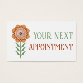 boho folkkonstblomsterkort visitkort