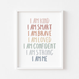 Boho-för barn för rainbågsbekräftelse poster