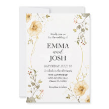 Boho för inbjudan till Wildblomsbröllop