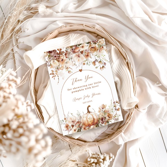 Boho Förälskad Vildblomma Baby Shower Tack Kort (Skapare uppladdad)