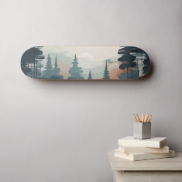 Boho Forest Landcape Artwork Mini Skateboard Bräda 18,5 Cm
