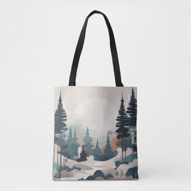 Boho Forest Landcape Artwork Tygkasse (Framsida)