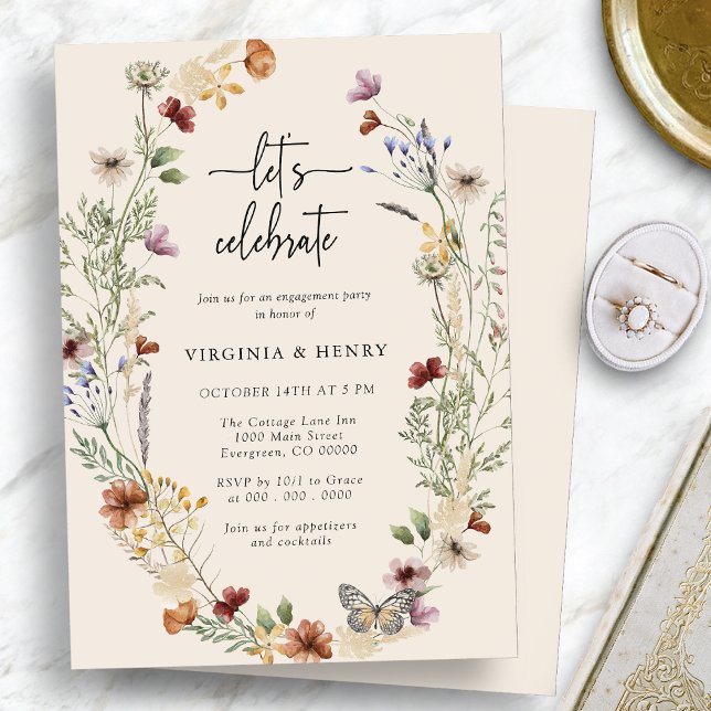 Boho Förlovningsfest-inbjudan Inbjudningar (Boho Engagement Party Invitation
)