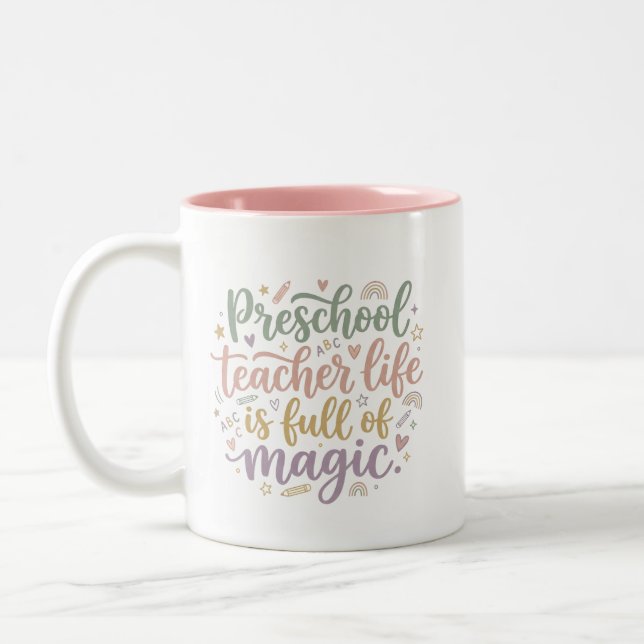 Boho Förskolelärare Mugg Livet är fullt av magi (Vänster)