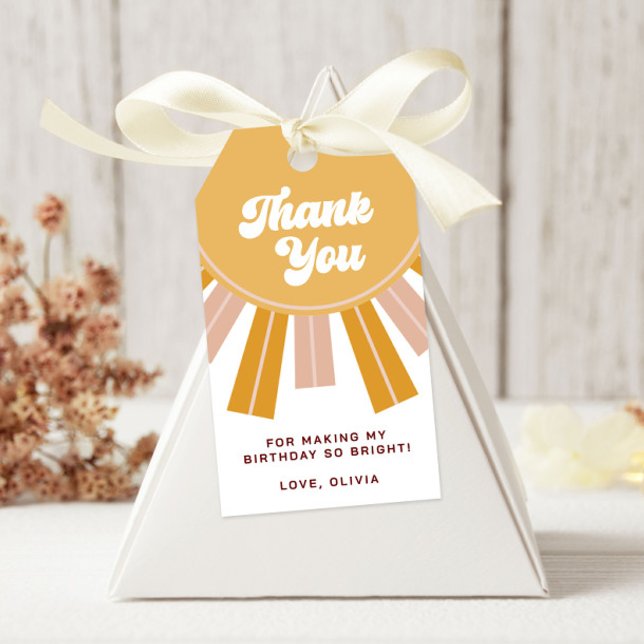 Boho Första Resa runt Sol första födelsedag Presentetikett (Skapare uppladdad)