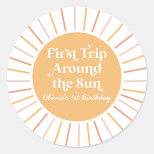 Boho Första Resan Runt Solen 1-årsdag Klistermärke