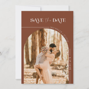 Boho Foto Modern Spara Datum Inbjudningar