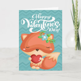 Boho Fox Glad Alla hjärtans dag Kort