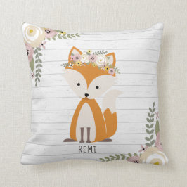Boho Fox Grått Wood Kudde