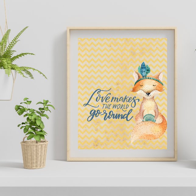 Boho Fox Kärlek-citat Poster (Skapare uppladdad)