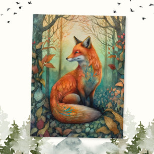 Boho Fox Vykort