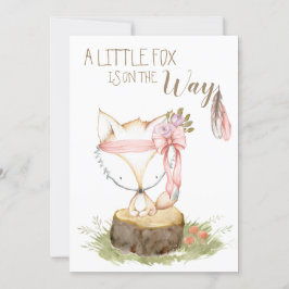 *~* Boho Fox Woodland Forest Feathers Arrow Inbjudningar