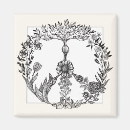 Boho Fredstecken Elegant Girly Cute Söt Blommigt Magnet