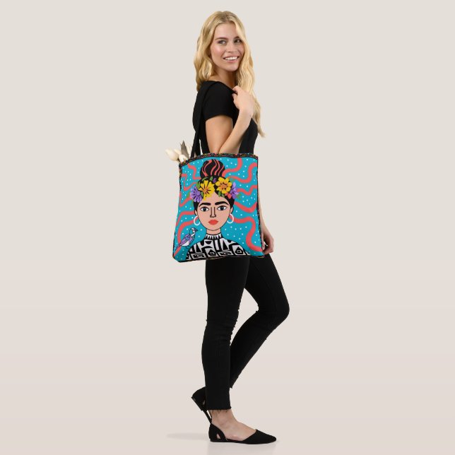 Boho Frida Style Tote Bag På Modell Tote Bag Tygkasse (På modell)