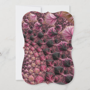 Boho Funky Eklektisk Rosa Svart Abstrakt Fraktal