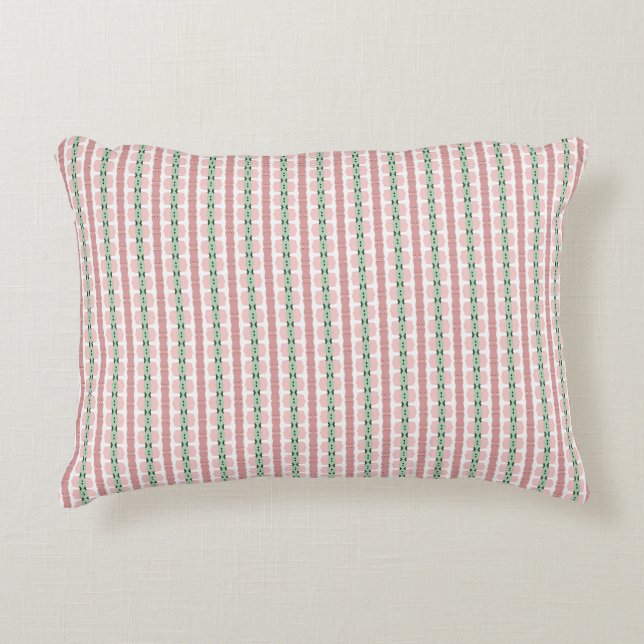 Boho Funky Retro Eclectic Pastel Rand Prydnadskudde (Framsidan)