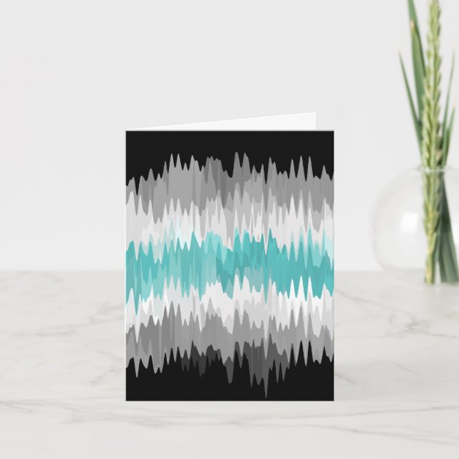 Boho Funky Vågig Abstrakt Libramaskulin Stolthetsf Tack Kort (Framsida)