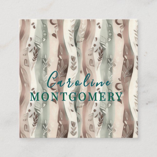 Boho  fyrkantigt visitkort (Framsida)