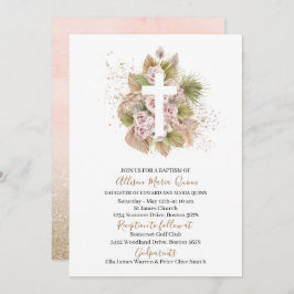 Boho Går med oss för en baptism i inbjudan