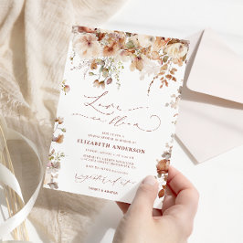 Boho Garden Flowers Kärlek i Bloom Möhippa Inbjudningar
