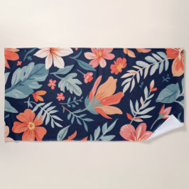 Boho Garden Stollig - Blommönster Beach Towel