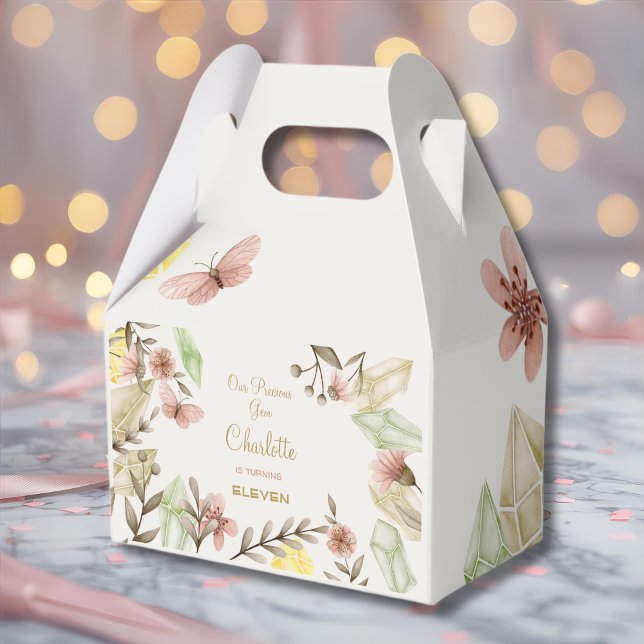 Boho Gems Vintage Crystals vattenfärgsfärgfödelsed Presentaskar (Skapare uppladdad)