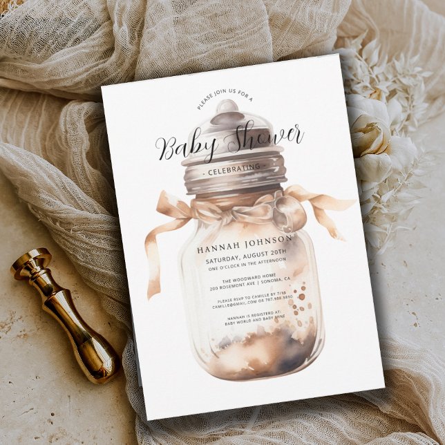 Boho Gender Neutral Baby Shower | BABY FLASKA Inbjudningar (Skapare uppladdad)