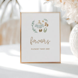 Boho Gender Neutral Baby Shower Favors Poster