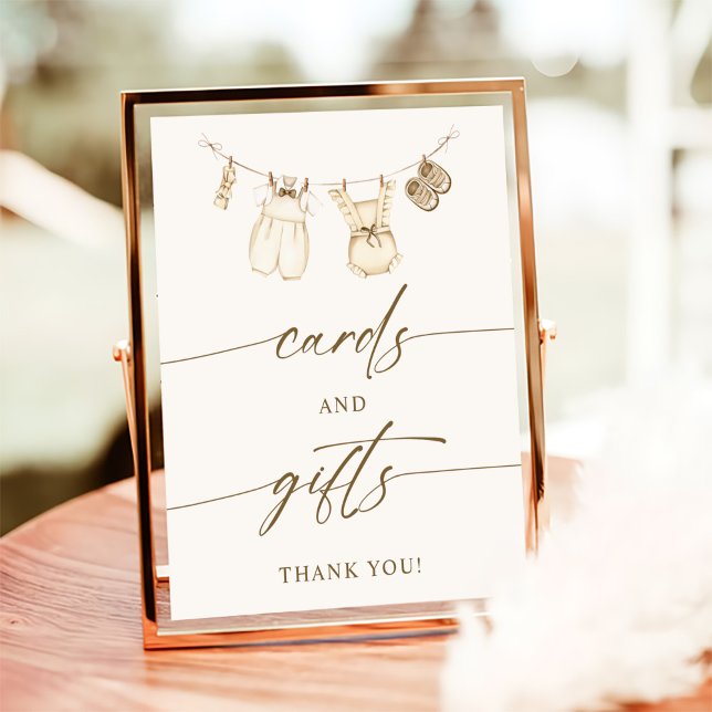 Boho Gender Reveal Cards and Gifts Sign Poster (Skapare uppladdad)