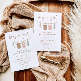 Boho Gender Reveal Inbjudan | Visa Gender av Neutr