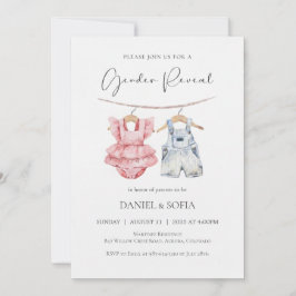 Boho Gender Reveal Invitation Neutral Baby Inbjudningar