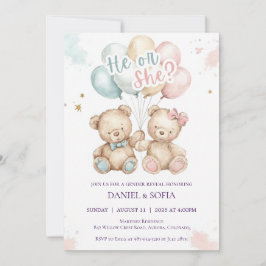 Boho Gender Reveal Invitation Neutral Baby Inbjudningar