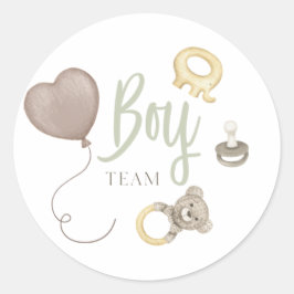 Boho Gender Team Boy Reveal Stickers Runt Klistermärke
