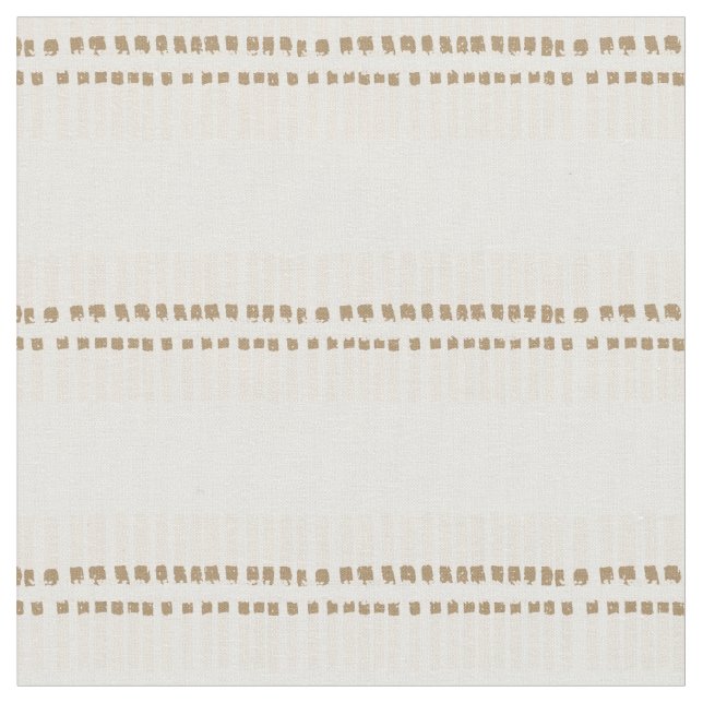 Boho geo enkla linjer beige vit rustik tyg (Närbild)