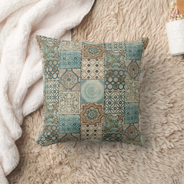 Boho Geometric Andalusian Moroccan Stil Kudde (Filt)