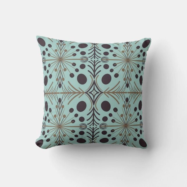 Boho Geometric Arrow Turcos Mönster Kudde (Framsida)