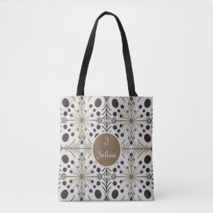 Boho Geometric Arrow White Personlig Tygkasse