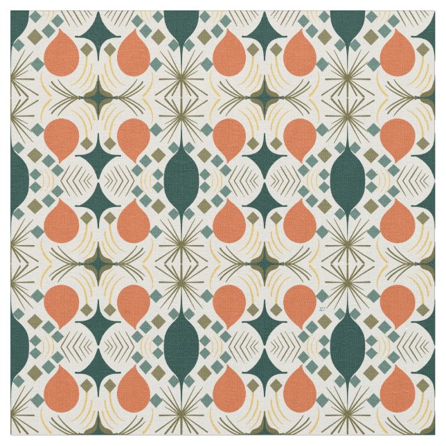 Boho Geometric Colorful Diamond Mönster Tyg (Närbild)