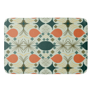 Boho Geometric Diamond Mint Mönster Badrumsmatta
