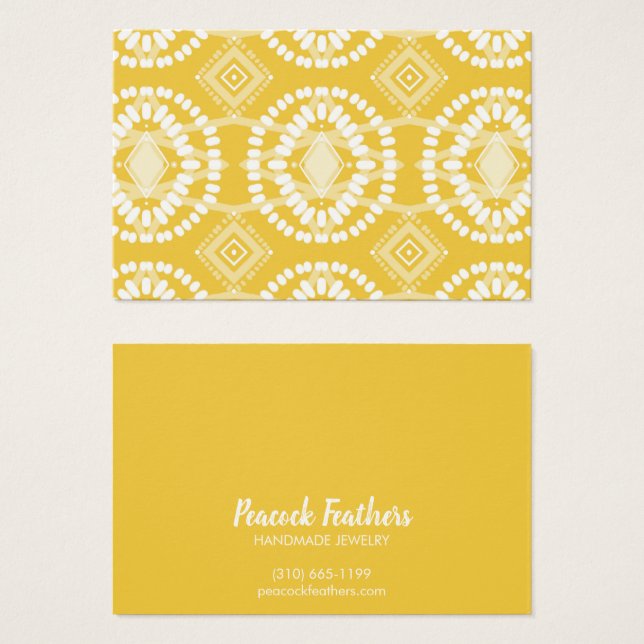 Boho Geometric Earring Necklace Jewelry Visning Visitkort (Framsida & baksida)