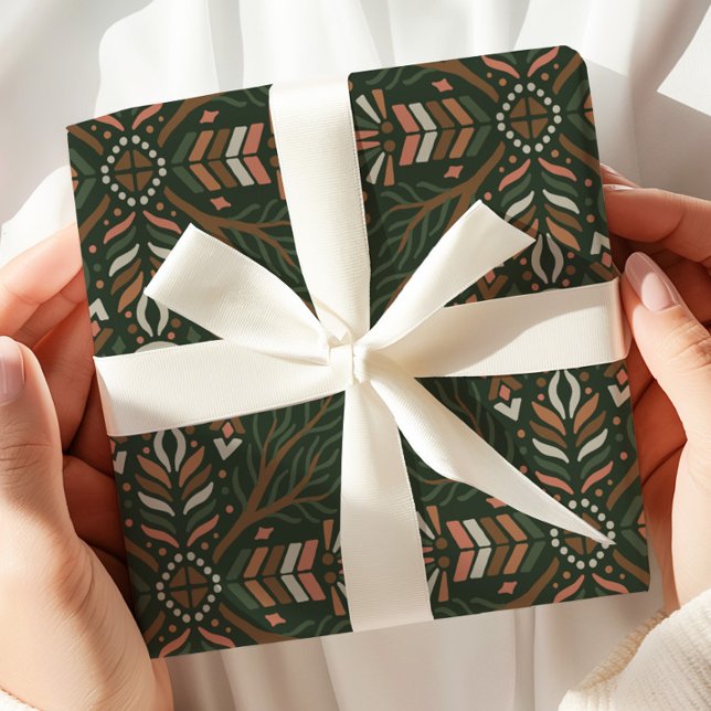 Boho Geometric FolArt Presentpapper (Skapare uppladdad)