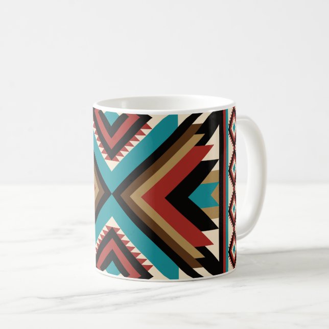 Boho Geometric Kaffemugg (Framsida höger)