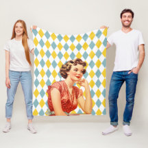 Boho geometric mönster med 50s-Gult Blue