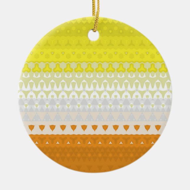 Boho Geometrisk Funky Abstrakt Maverique Pride Fla Julgransprydnad Keramik (Framsidan)