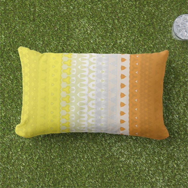 Boho Geometrisk Funky Abstrakt Maverique Pride Fla Lumbarkudde (Gräs)