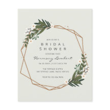 Boho Geometrisk Guld Grönska Budget Bröllopsfest