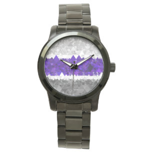 Boho Geometrisk Modern Retro Greygender Pride Flag Armbandsur