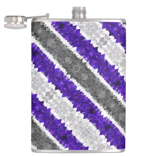 Boho Geometrisk Modern Retro Greygender Pride Flag Fickplunta (Öppnad)